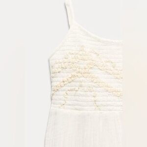 ZARA EMBROIDERED COTTON CHIFFON DRESS
